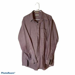 L.L. Bean Salmon Pink Button-Up Size 17.5-36